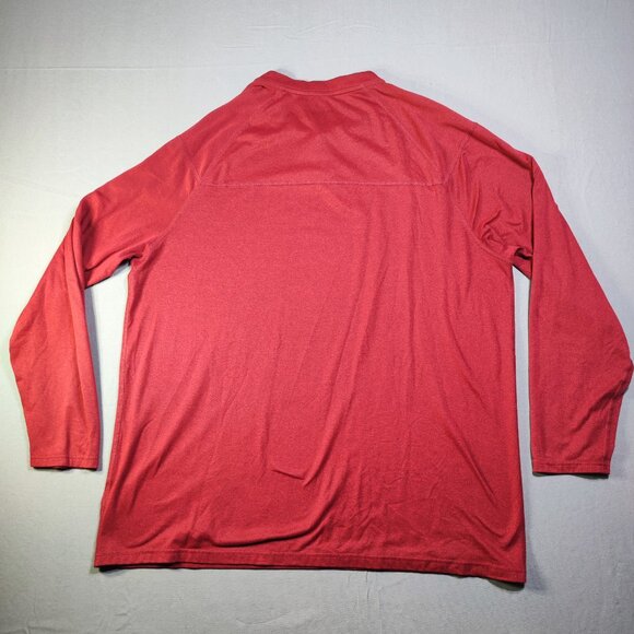 Outdoor Life 1/4 button up collar long sleeve T-shirt men's size XL brick-red - Picture 4 of 8